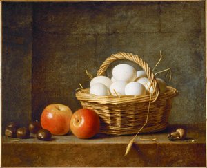 Un panier avec des œufs - Alexandre Couder