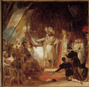 François Ier armé chevalier par Bayard (16e siècle)