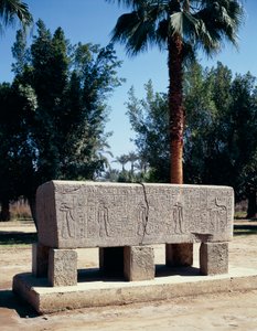 Égypte, Le Caire, Memphis antique, Sarcophage gravé - Nicolas Toussaint Charlet
