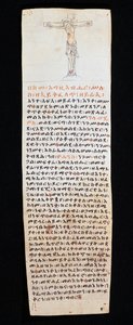 Lettre avec crucifix écrite par le roi Claude d