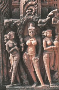 Sculpture représentant des figures féminines, temple jaïn n° 16, Deogarh, Uttar Pradesh, Inde, 8ème-17ème siècle - Nicolas Toussaint Charlet
