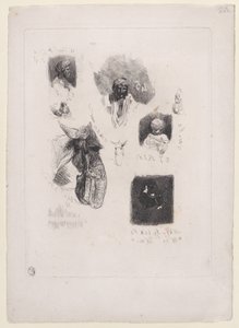 Feuille de croquis, 1833-38 - Alexandre Gabriel Decamps
