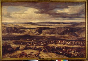 La défaite des Cimbres ou le général romain Marius défait les Cimbres dans la plaine de Provence - Alexandre Gabriel Decamps