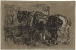 Deux chevaux de trait