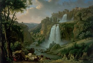 La Cascade à Tivoli avec le Temple de Sibylle - Alexandre Hyacinthe Dunouy