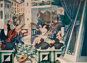 (détail) Décoration murale dans une salle de concert dans une maison privée, vers 1927 - Alexandre Jacovleff