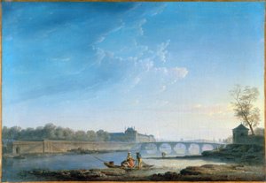 Le Quai des Tuileries, le Pont-Royal, la Grenouillère, vers 1780