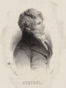 Portrait du pianiste et compositeur Daniel Steibelt 1765-1823, 1850 - Alexandre Leroux