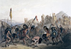 Danse du Bison des Indiens Mandan devant leur Loge de Médecine à Mih-Tutta-Hankush, 1843 - Alexandre Manceau