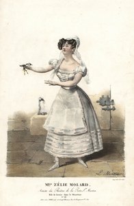 Danseuse Mlle Zélie Molard et Louise dans Le Déserteur de François-Alexis Blache Jr., chorégraphié par Dauberval, Théâtre de la Porte St. Martin - Alexandre Marie Colin