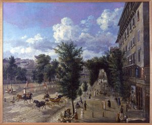Grands boulevards, Paris, vers 1800 - Alexandre Pau de Saint Martin