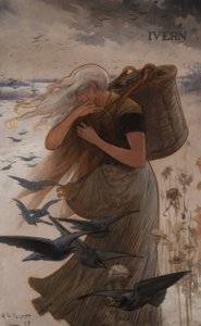 Panneaux décoratifs des quatre saisons : hiver (ivern) - Alexandre de Riquer