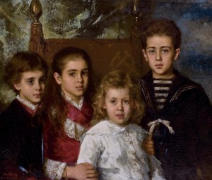 Portrait des enfants de Paul Pavlovich Demidoff, 2e prince de San Donato 1839-1885, Avrora, A - Alexei Alexeyevich Harlamov