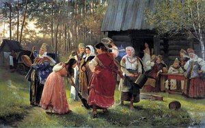 Fête de la veille du mariage, 1889 - Alexei Ivanovich Korzukhin