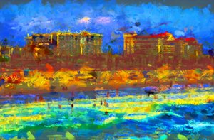 Beach,2020,(mixed media)