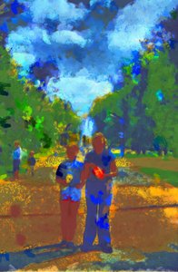 Strangers on the alley,2020,(mixed media)