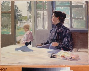 Sur la terrasse. Peinture d