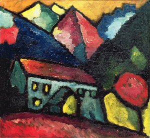 Une maison dans les montagnes, vers 1912