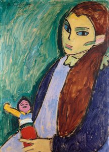 Fille avec poupée, 1910