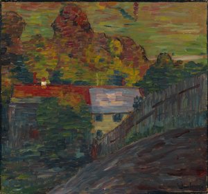 Paysage avec toit rouge, Wasserburg, vers 1906 - Alexej von Jawlensky