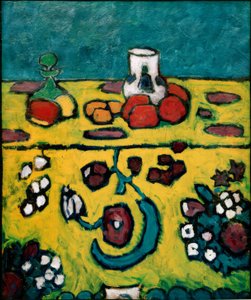 Nature morte avec couverture colorée - Alexej von Jawlensky
