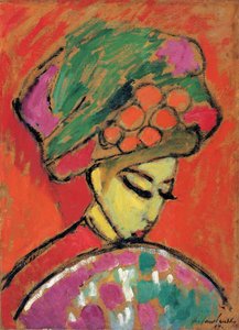 Jeune fille avec un chapeau fleuri, 1910 - Alexej von Jawlensky