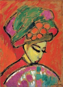 Jeune fille avec un chapeau fleuri - Alexej von Jawlensky