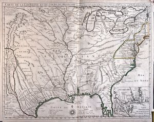 Luisiana et rivière Missisippi - par A - Alexis Hubert Jaillot