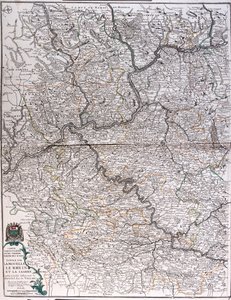 Les états sur la rivière de la Moselle, du Reno et de la Sarre, Allemagne - par A - Alexis Hubert Jaillot