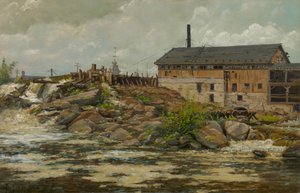 Le moulin de Farnham à St. Anthony Falls, Minneapolis - Alexis Jean Fournier