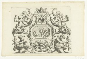 Panneau octogonal avec Orphée et Eurydice