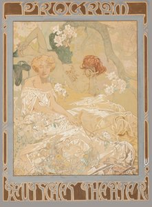 Deutsches Schauspielhaus. Programme de théâtre, 1908 - Alfons Marie Mucha