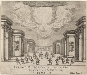 Le triomphe de Sainte Ursule au ciel et les conquérants romains - Alfonso Parigi II