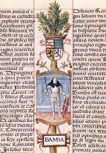 Portrait du roi wisigoth Wamba (d. 688, Roi d