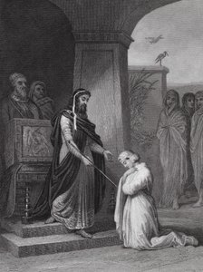 Esther devant le roi Assuérus, Esther, Ch 15, v 11 - Alfred (after) Johannot