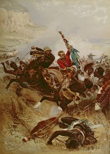 Lieutenants Nelville et Coghill sauvant les Couleurs, 1881 - Alfred A.B. de Neauville