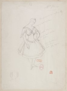 Halévy - La magicienne - maquettes de costumes par Alfred Albert - 24. Mlle Zina, (pas de deux)