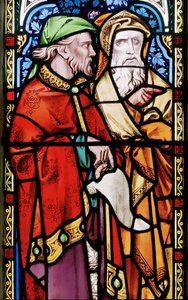 Deux hommes écoutant Jean-Baptiste prêcher (détail) - Alfred Bell