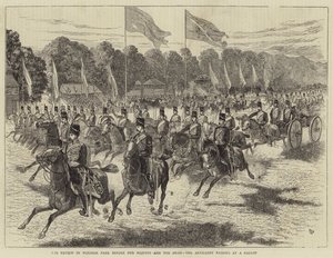 La Revue dans le parc de Windsor devant Sa Majesté et le Shah, l