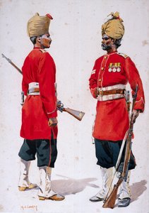 Soldats des 102e et 101e grenadiers du roi Edward, illustration de 