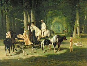 M. et Mme A Mosselman et leurs deux filles - Alfred Dedreux