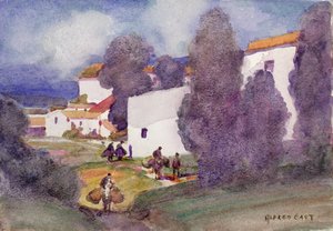 Un village méditerranéen - Alfred East