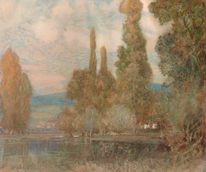 Au bord du lac, 19e siècle, 1911 - Alfred East