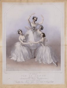 Le Célèbre Pas De Quatre composé par Jules Perrot, dansé au Théâtre de Sa Majesté - Alfred Edward (after) Chalon