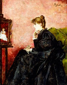 Dame en noir - Alfred Emile Stevens