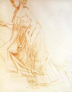 Étude de deux figures, une debout et une agenouillée, vers 1850 - Alfred George Stevens
