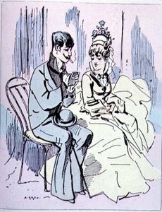 Aux Champs-Élysées, illustration de Les Parisiennes, vers 1870 - Alfred Grevin