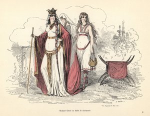 Clotilde, reine des Francs, en tenue de cérémonie, 5ème siècle - Alfred Grevin
