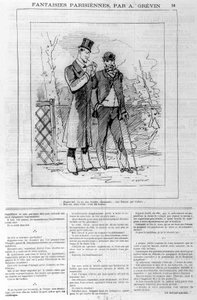 Fantasies parisiennes par A. Grévin : « Plaignez-vous : vous avez une femme charmante... une femme qui vous aime... » _ « Oui, mais voilà : c