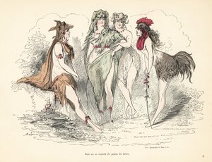 Femme portant des costumes en peaux d